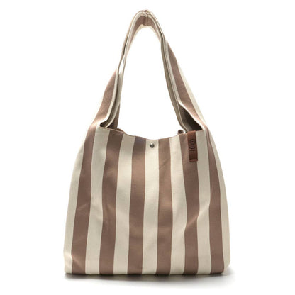 LOT83 Shopper Lois 23 Creme Taupe gestreift