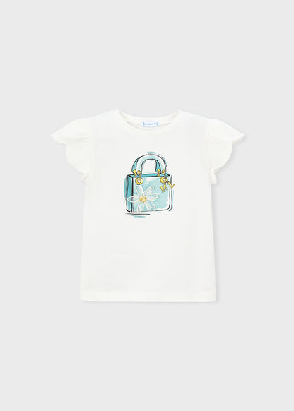 Mayoral T-Shirt Mädchen Weiß Mokkini