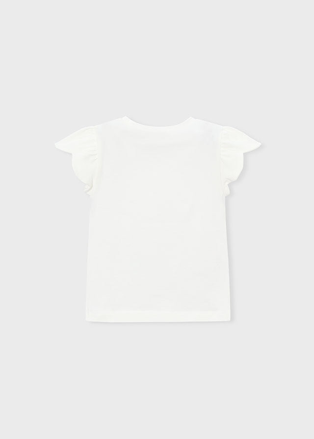 Mayoral T-Shirt Mädchen Weiß Mokkini