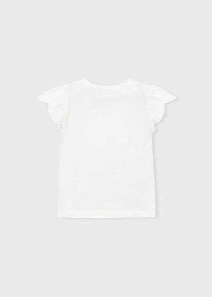 Mayoral T-Shirt Mädchen Weiß Mokkini