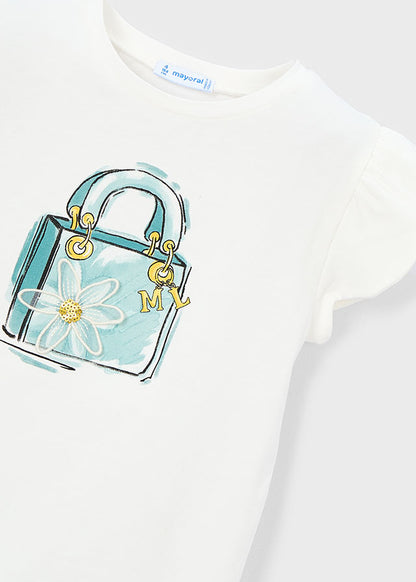 Mayoral T-Shirt Mädchen Weiß Mokkini