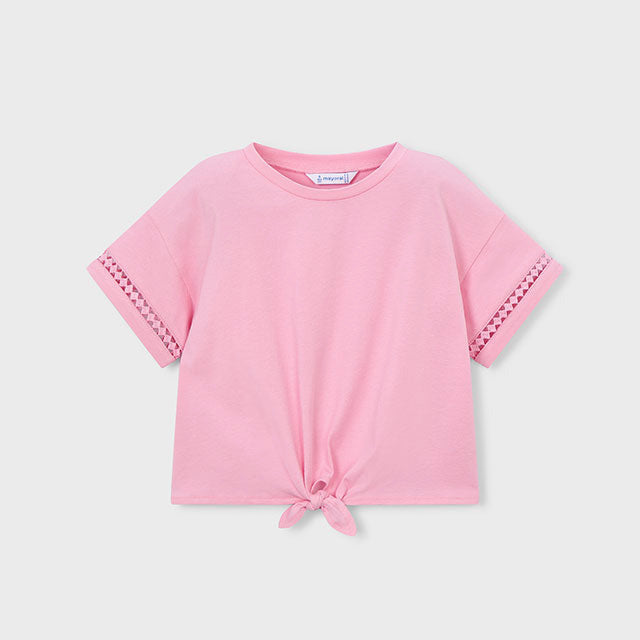 Mayoral Mädchen T-Shirt Rosa mit Knotendetail