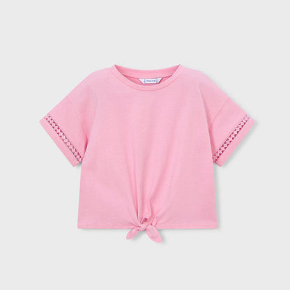 Mayoral Mädchen T-Shirt Rosa mit Knotendetail