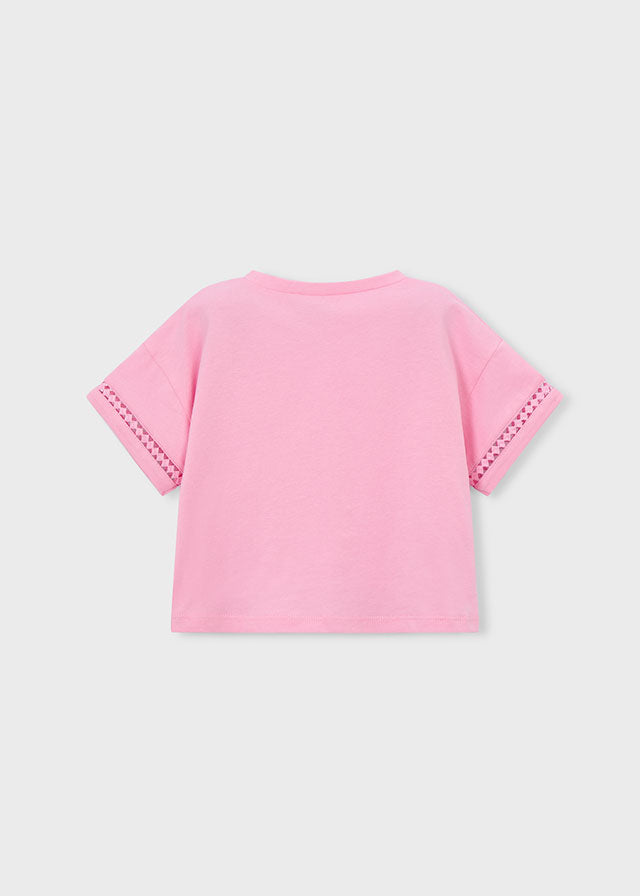 Mayoral Mädchen T-Shirt Rosa mit Knotendetail
