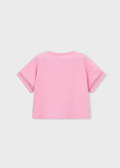 Mayoral Mädchen T-Shirt Rosa mit Knotendetail