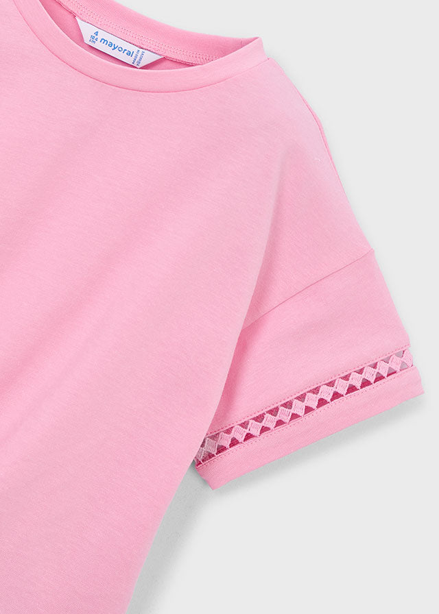 Mayoral Mädchen T-Shirt Rosa mit Knotendetail