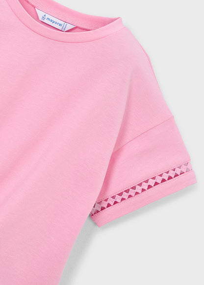 Mayoral Mädchen T-Shirt Rosa mit Knotendetail
