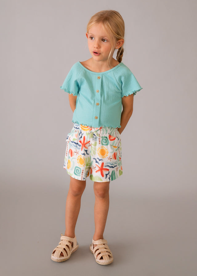 Mayoral Shorts Mädchen Türkis, Orange Mokkini