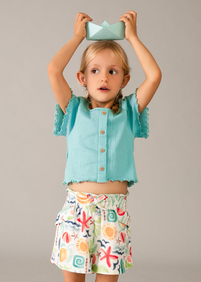 Mayoral Shorts Mädchen Türkis, Orange Mokkini