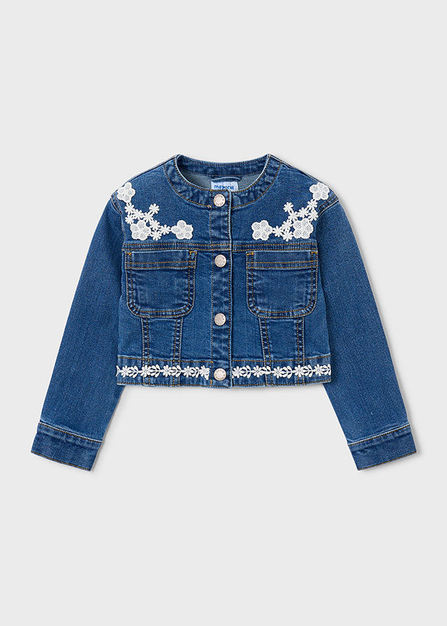 Mayoral Jeans Jacke Guipure in Dunkel für Kinder