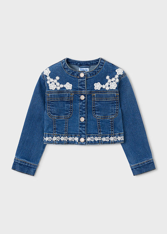 Mayoral Jeans Jacke Guipure in Dunkel für Kinder
