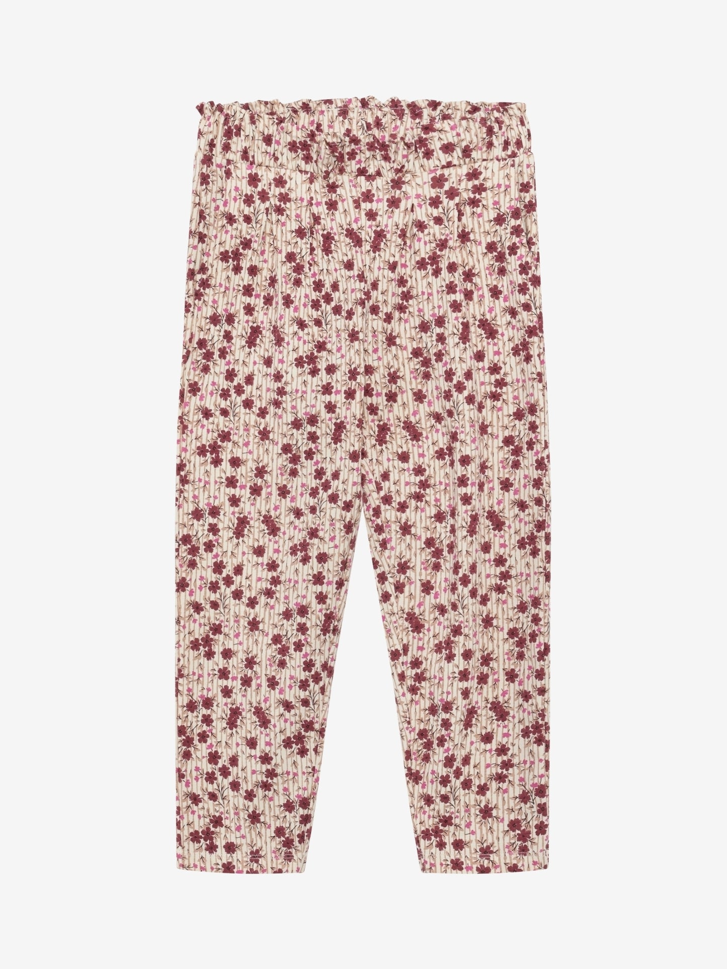Minymo Mädchen Leggings – Rosa mit Blumenmuster