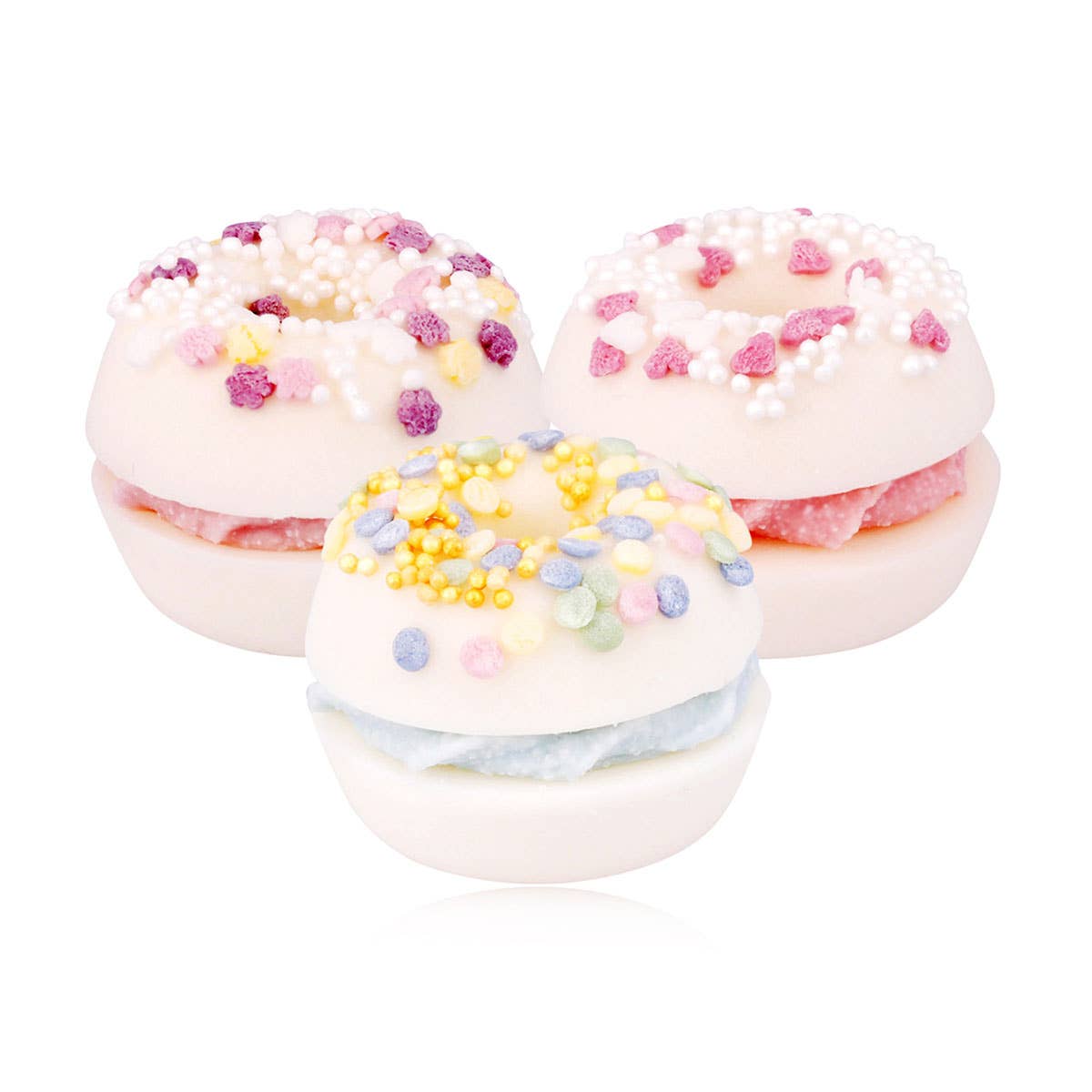 BadeFee Badedonut Fun Mix – Pflegender Badezusatz, 3 Düfte sortiert