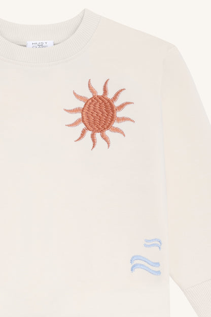 Hust & Claire Sweatshirt mit Palmen Motiv