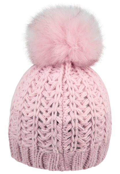 Sterntaler Kinder Strickmütze Farbverlauf Samtrosa