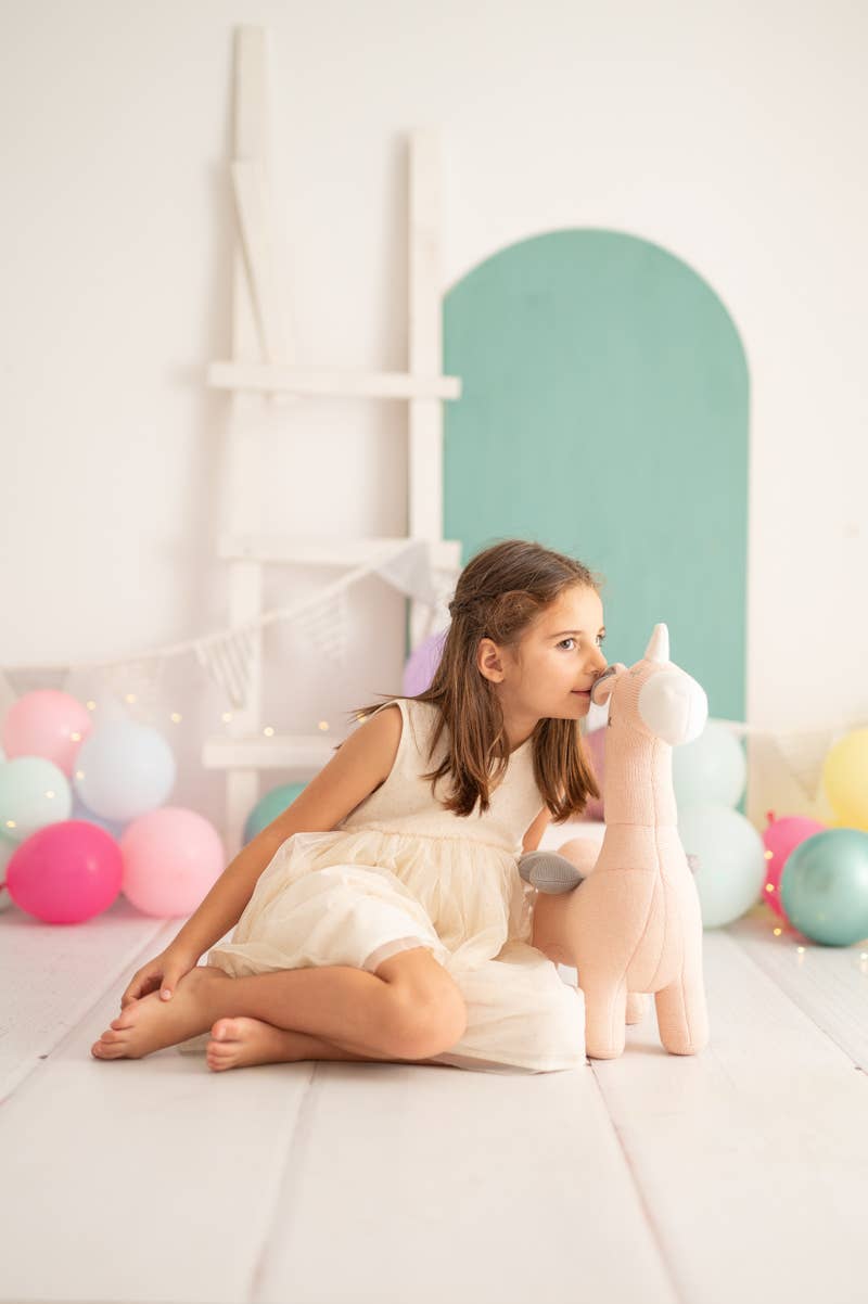 Rosa geflügeltes Einhorn aus 100 % Baumwolle