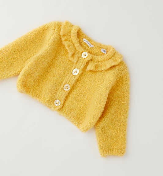 Minibanda Mädchen Strickjacke Gelb