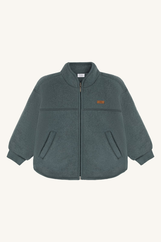 Hust & Claire Kinder Fleecejacke HCEmi Zip Jacket Wool - Balsam Green - Extra 0