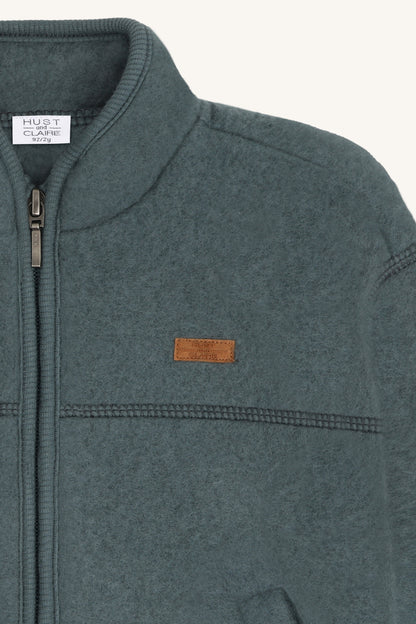 Hust & Claire Kinder Fleecejacke HCEmi Zip Jacket Wool - Balsam Green - Extra 2 (3)