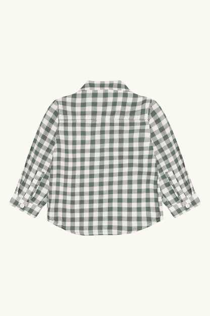 Hust & Claire Jungen Hemd HCRavn Muslin Check - Balsam Green - Extra 1 (2)