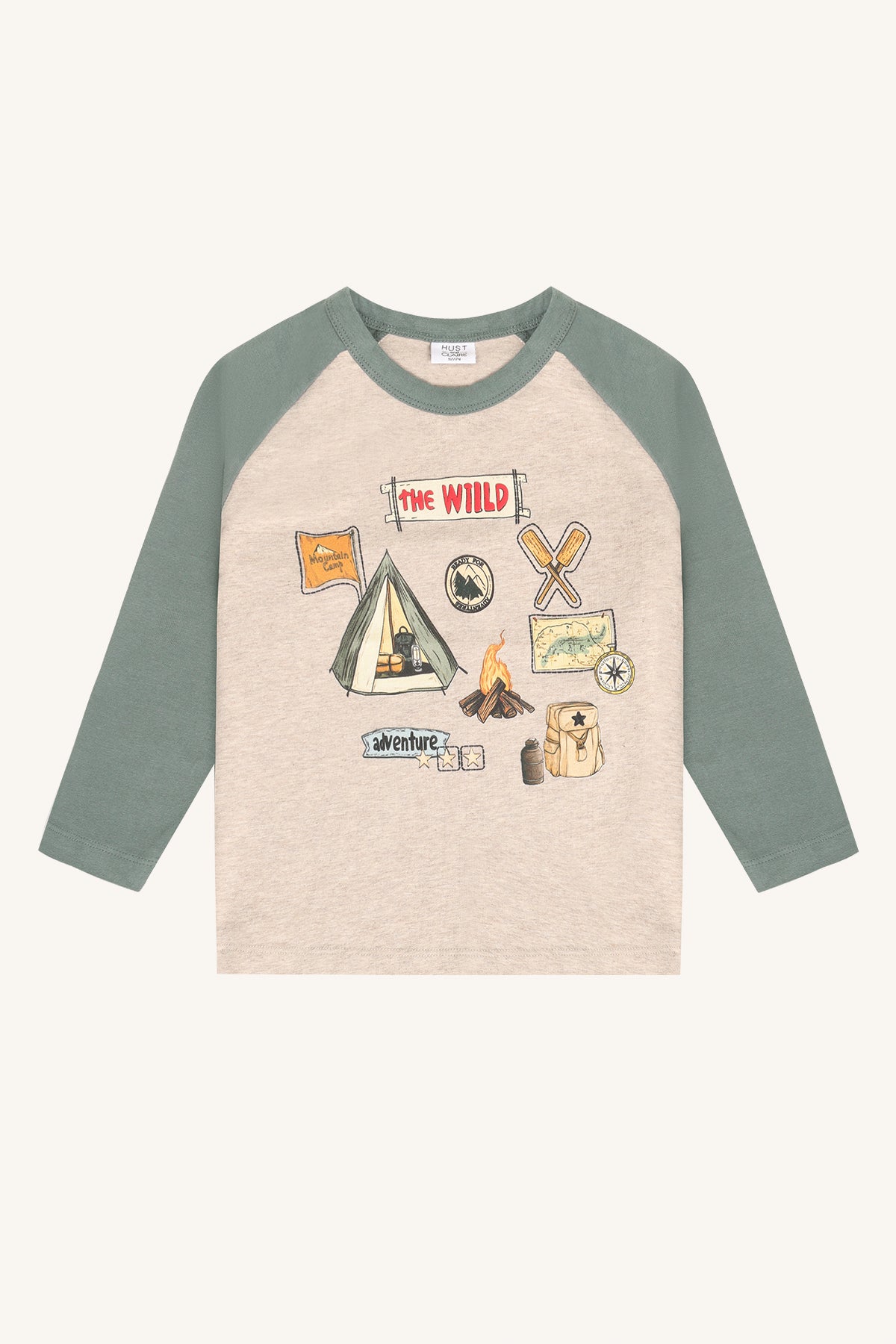 Hust & Claire Jungen Shirt HCAnton Wild Life - Beige Melange - Extra 0