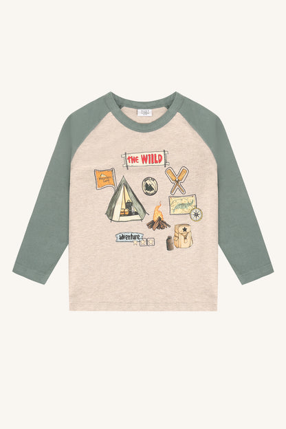 Hust & Claire Jungen Shirt HCAnton Wild Life - Beige Melange - Extra 0