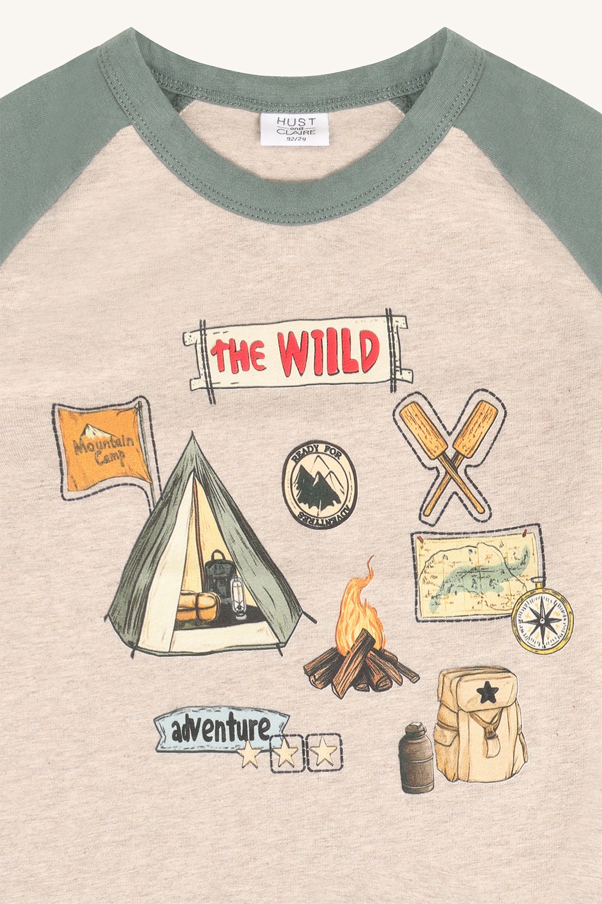 Hust & Claire Jungen Shirt HCAnton Wild Life - Beige Melange - Extra 2 (3)