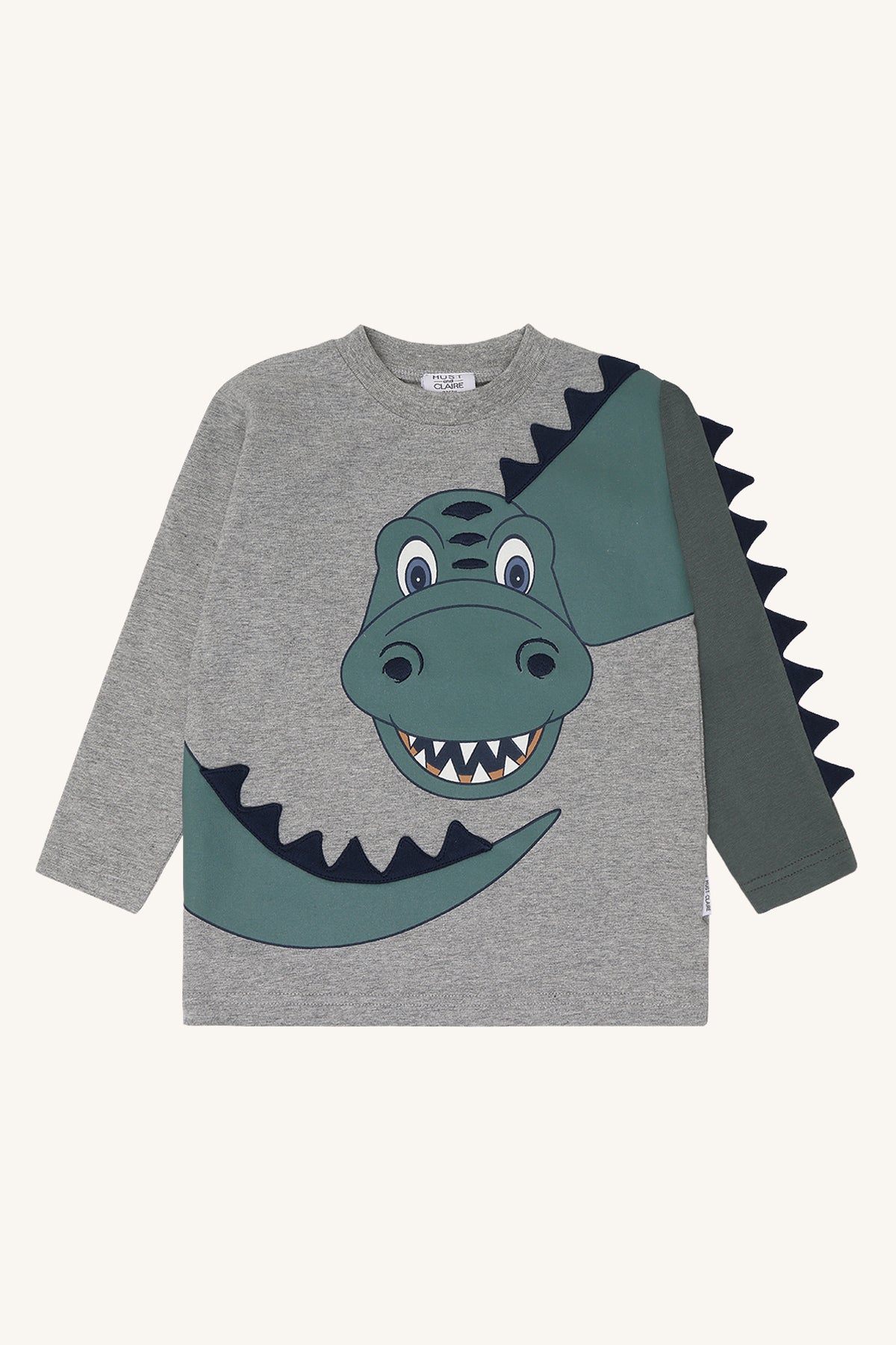 Hust & Claire Jungen Shirt HCAnton Dino - Grey Melange - Main