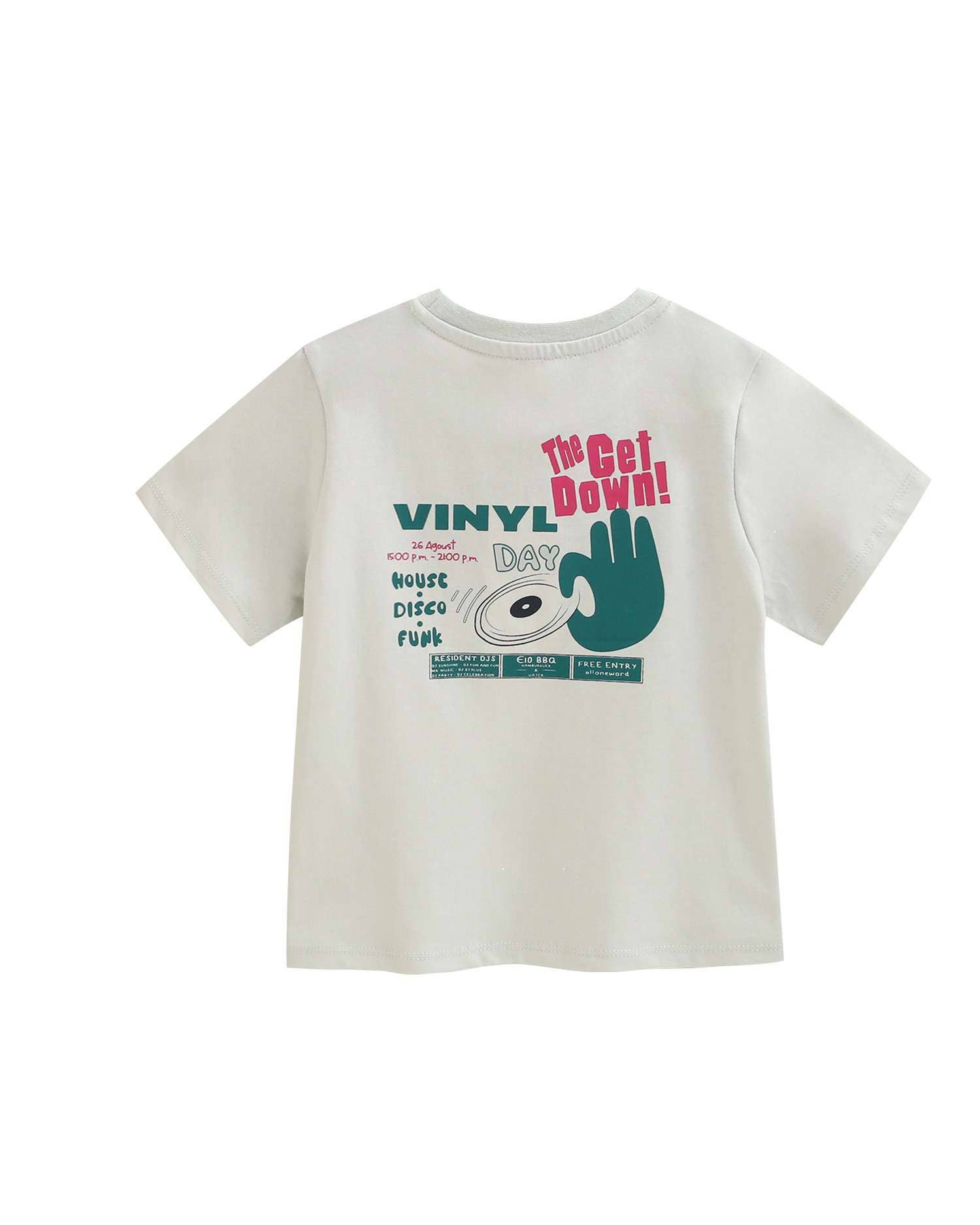 Jungen-T-Shirt Kurzarm Rundhals Motiv auf dem Rücken