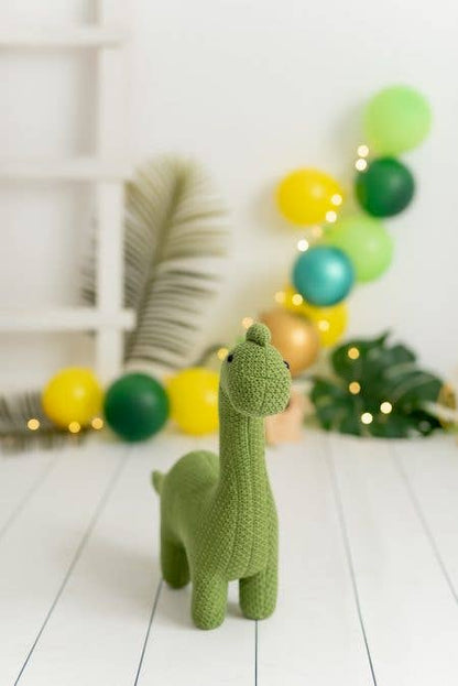 Crochetts Dinosaurier Kuscheltier aus 100% Baumwolle