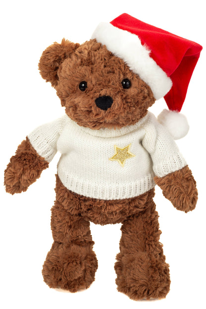 Weihnachtsteddy mit Pullover 30 cm - Plüschtier - Stofftier