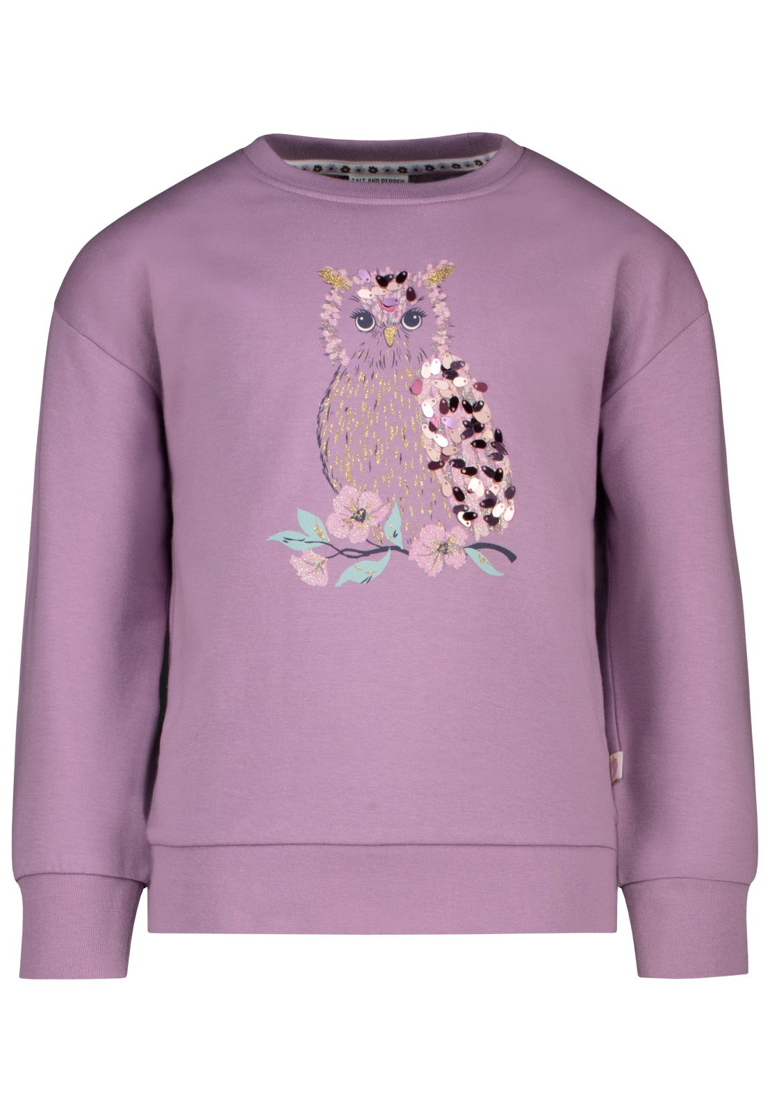 Salt and Pepper Mädchen Sweatshirt Eule – Helllila