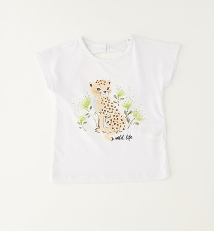 iDO T-Shirt Mädchen Optical White Mokkini