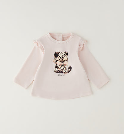 Minibanda Baby Mädchen Langarmshirt mit Panda-Motiv in Rosa - 4.H080/00-2522_3