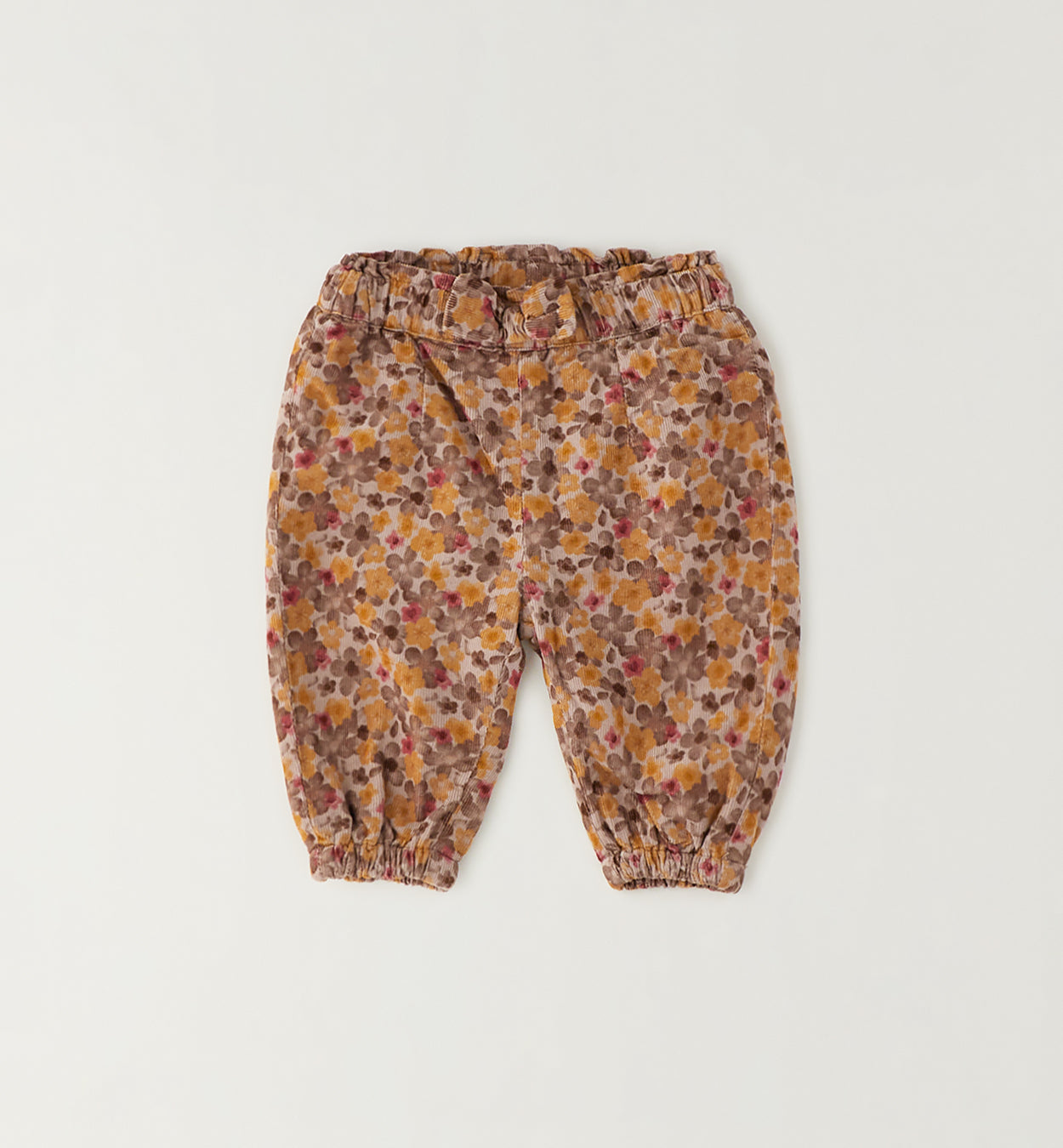 iDO Mädchen Blumenhose Haselnuss-Fuchsia – gefaltete Ansicht