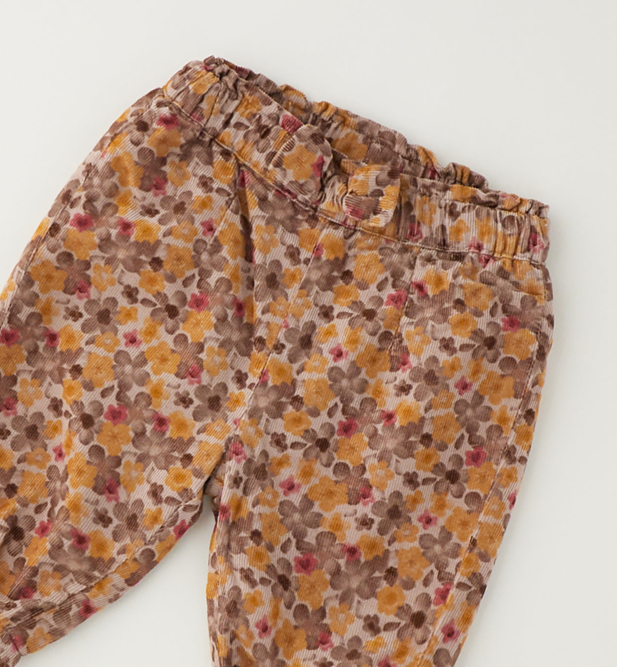 iDO Mädchen Hose mit Blumenprint in Haselnuss und Fuchsia – Vorderansicht