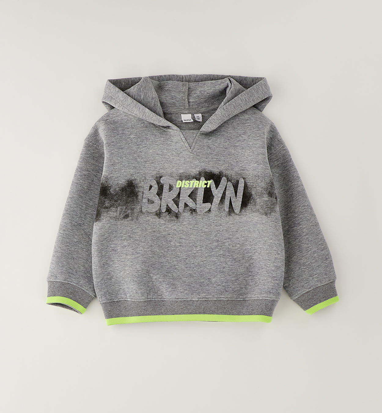 iDO Jungen Oversize-Hoodie Grau mit District BKLYN Print