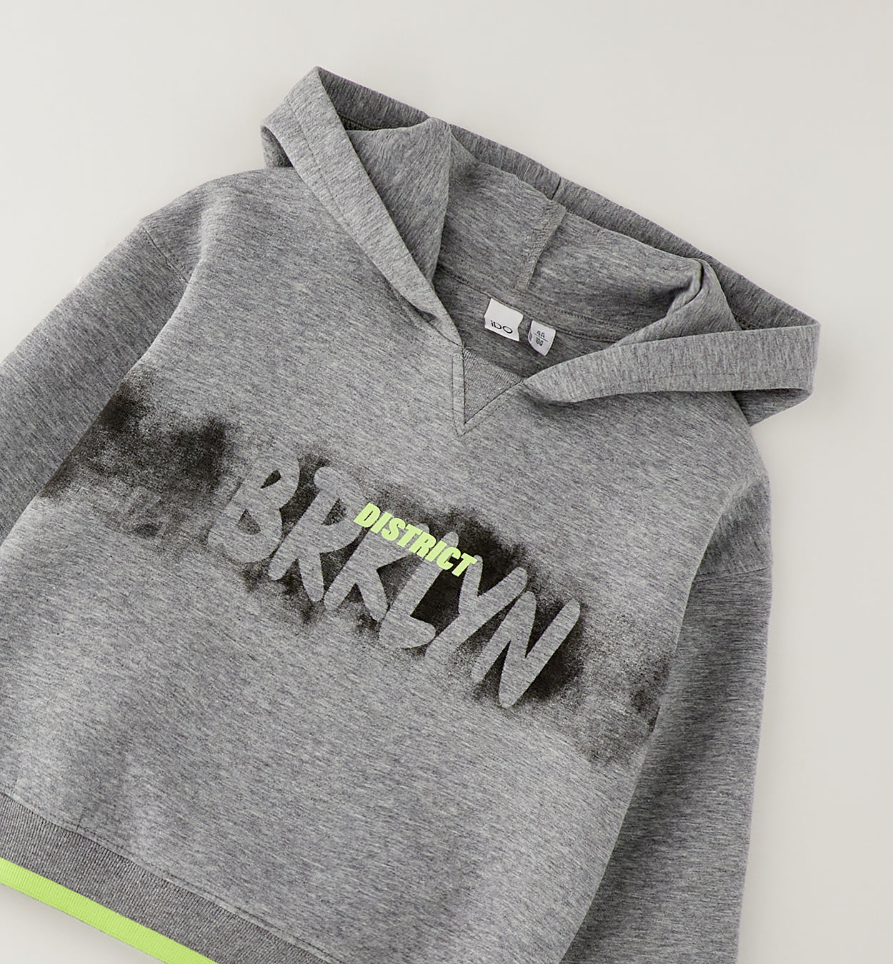 iDO Jungen Oversize-Hoodie Grau mit District BKLYN Print