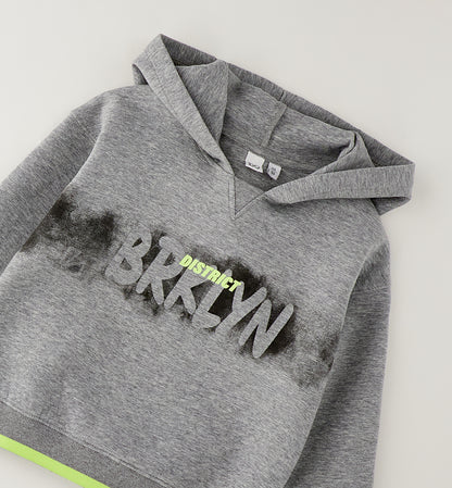 iDO Jungen Oversize-Hoodie Grau mit District BKLYN Print