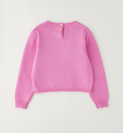 iDO Mädchen Strickpullover Rosa – Rückansicht