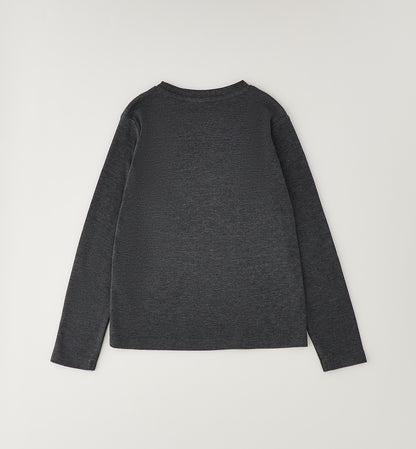 iDO Mädchen Langarmshirt Dunkelgrau mit Zahlenprint 10
