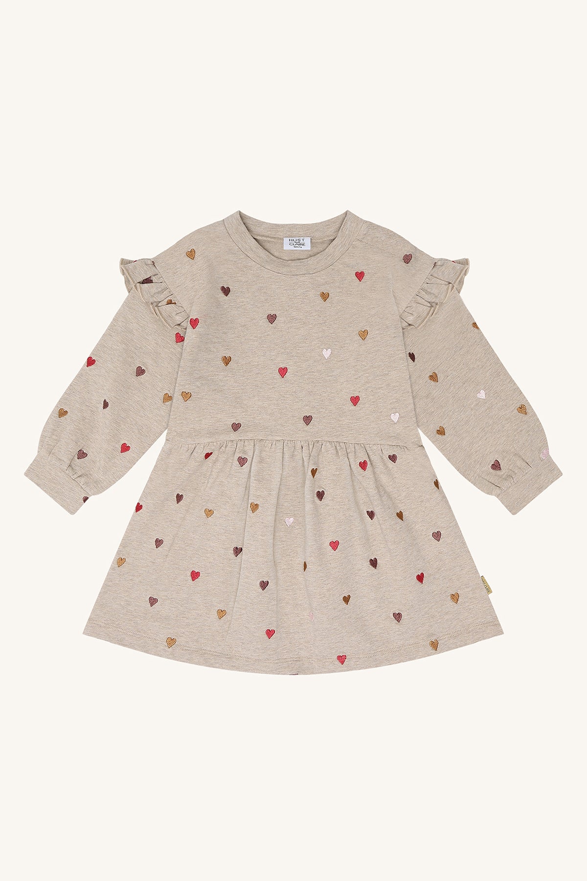 Hust & Claire Maedchen Kleid HCDonna Heartbeat - Biscuit - Main