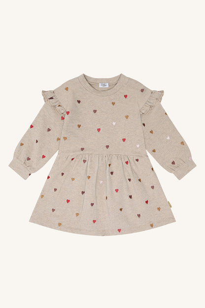 Hust & Claire Maedchen Kleid HCDonna Heartbeat - Biscuit - Main