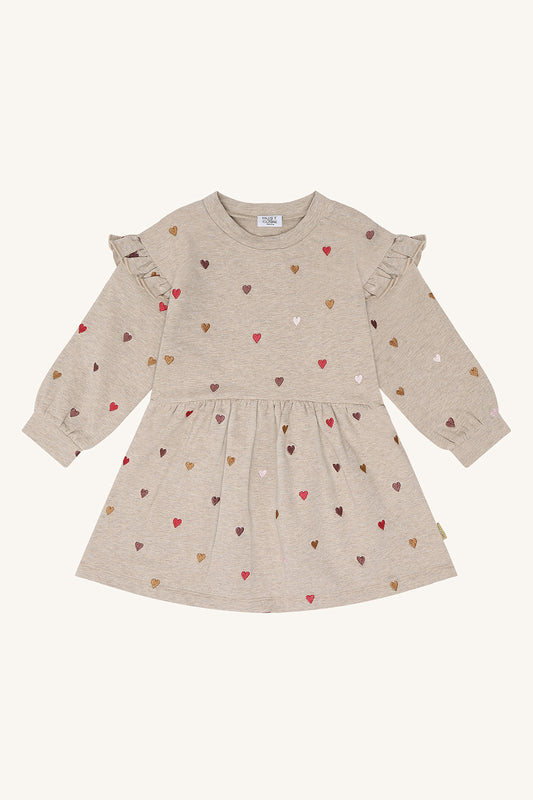 Hust & Claire Maedchen Kleid HCDonna Heartbeat - Biscuit - Main