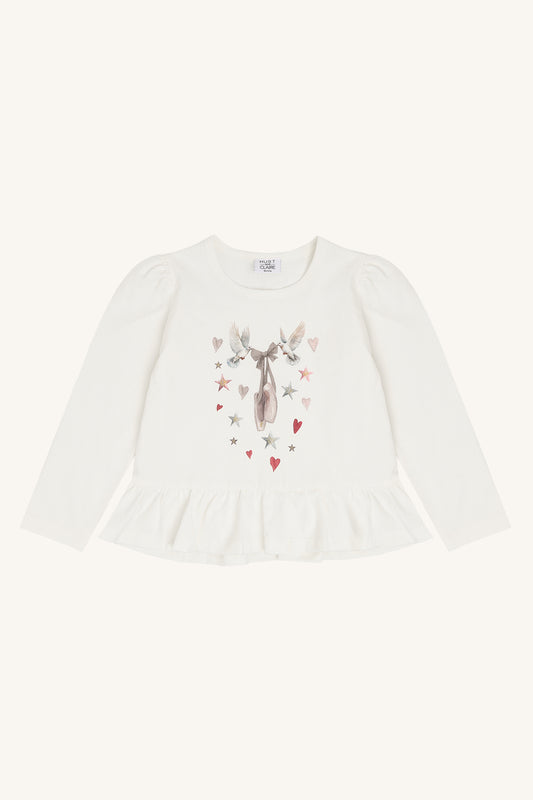 Hust & Claire Maedchen Shirt HCAlma Dove - Ivory - Main