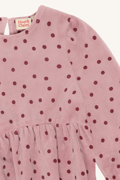 Hust & Claire Maedchen Kleid HC Donna Dot - Heather - Extra 2 (3)