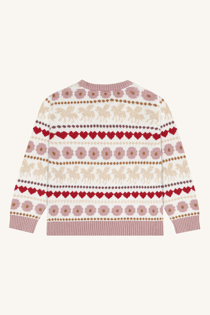 Hust & Claire Maedchen Pullover HCPippa Unicorn - Ivory - Extra 1 (2)