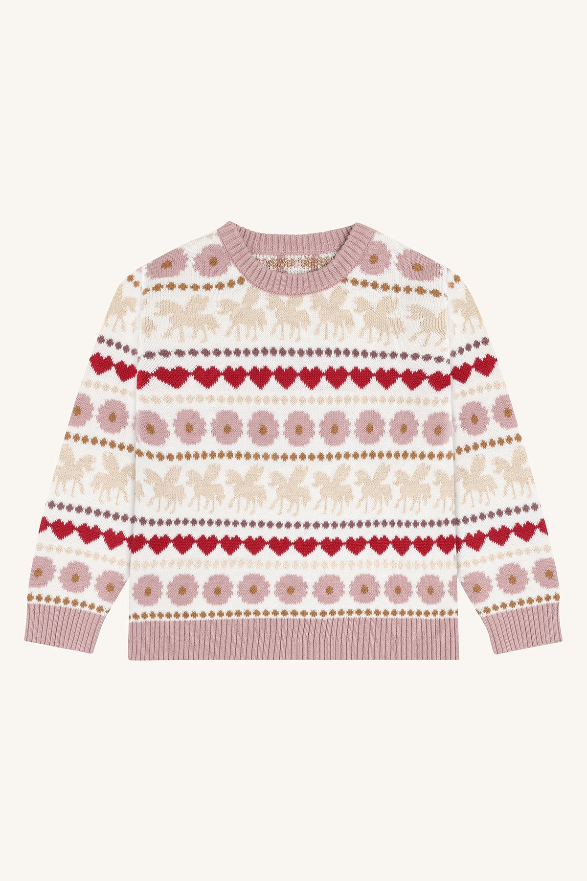 Hust & Claire Maedchen Pullover HCPippa Unicorn - Ivory - Main