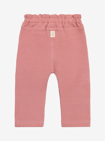 Noppies Mädchen Waffel-Hose Ash Rose mit Bindeband