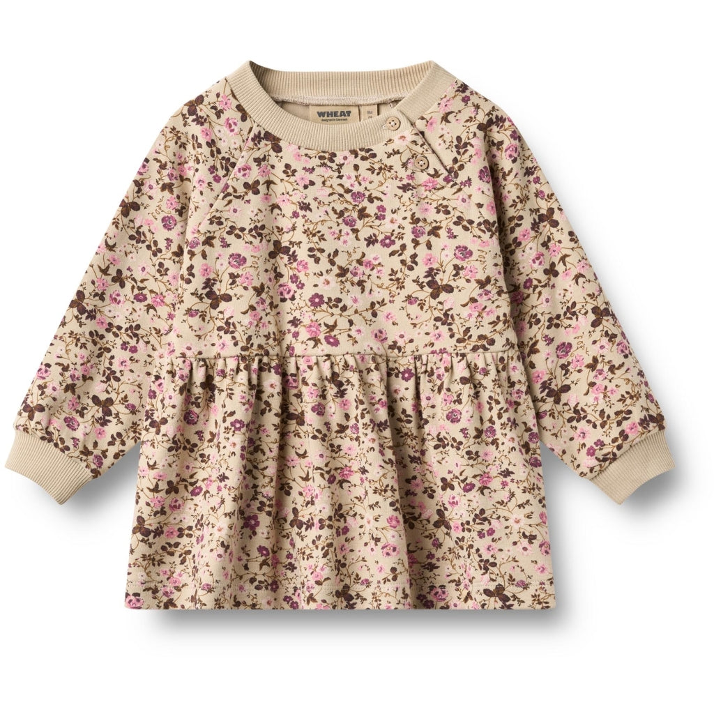Wheat Baby Kleid – Blumenmuster Beige